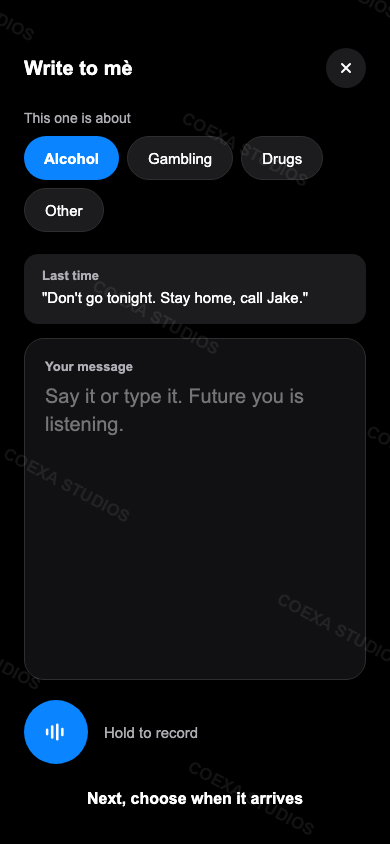Black variant, Write to mè screen