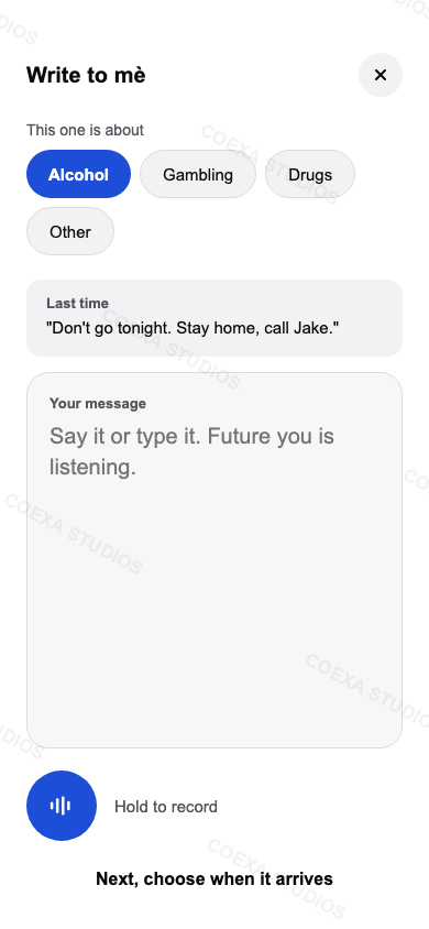 White variant, Write to mè screen